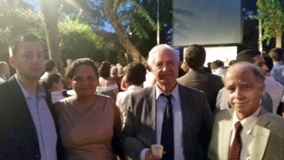 The Ambassador of Paraguay, The Ambassadors' Club president and Costa Rica Charge' d'Affaires and her husband at the French National Reception