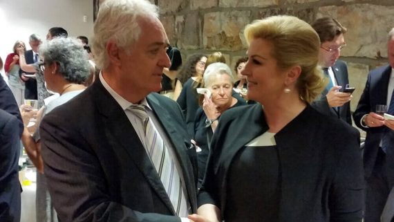 The Ambassadors' Club President and with President of Croatia at Yad Vashem